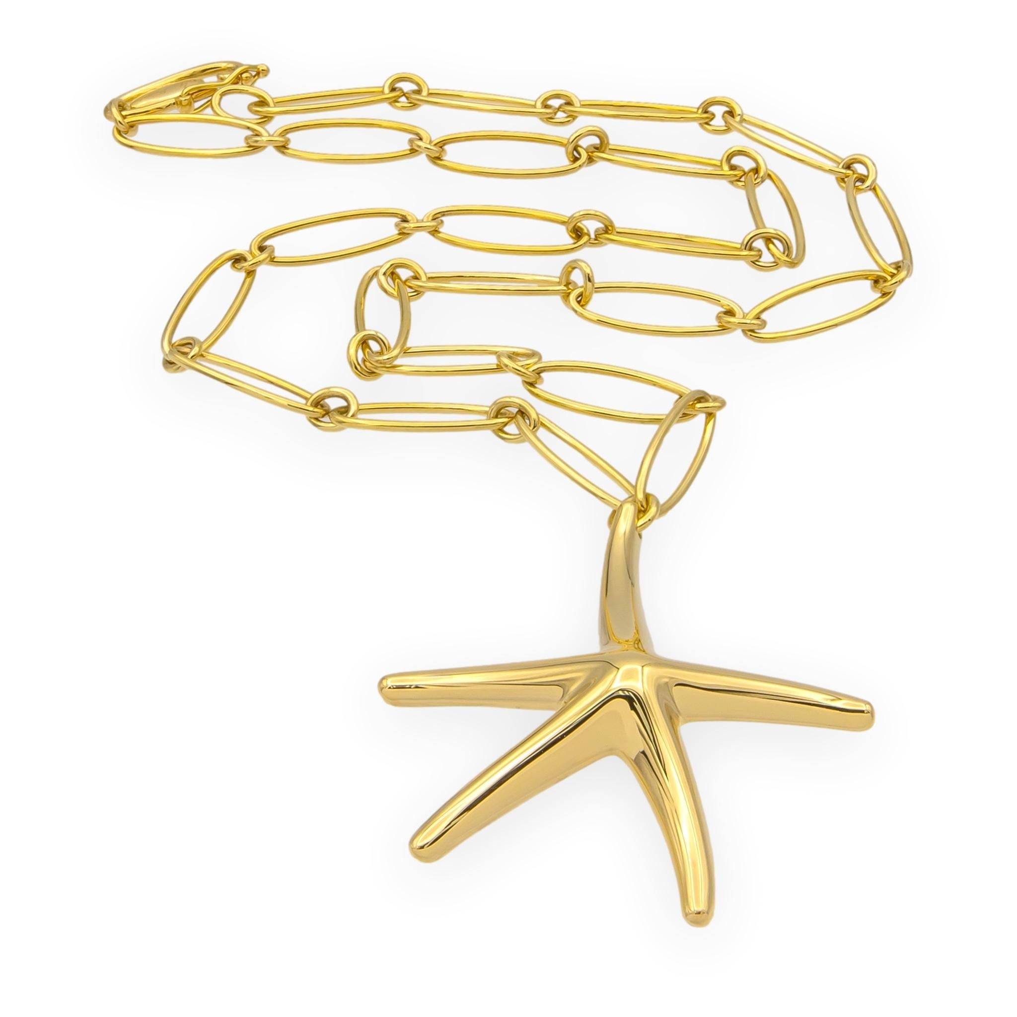 Tiffany & Co. Elsa Peretti Vintage Starfish Pendant Necklace in