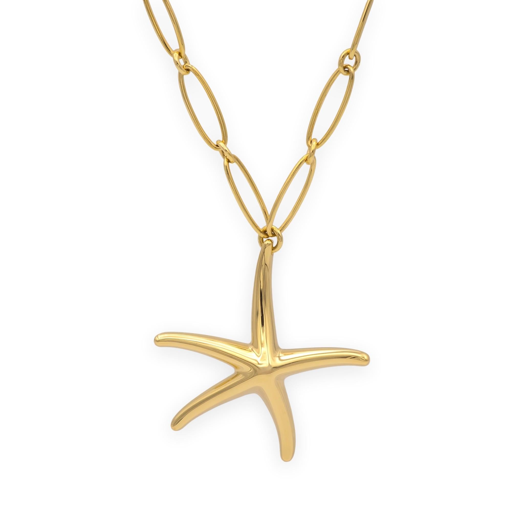 Tiffany & Co. Elsa Peretti Vintage Starfish Pendant Necklace in