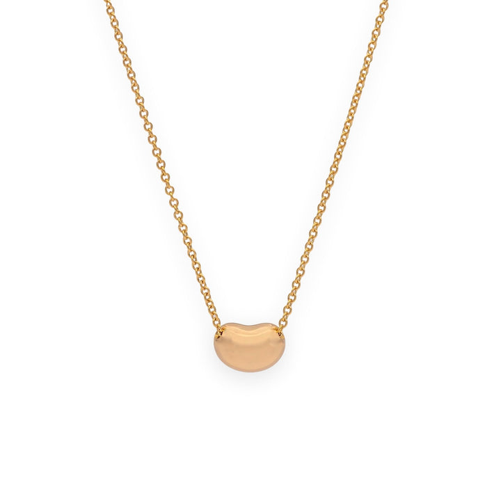 Tiffany and Co. Elsa Peretti Bean Pendant Necklace in 18K Rose Gold 9mm 24"