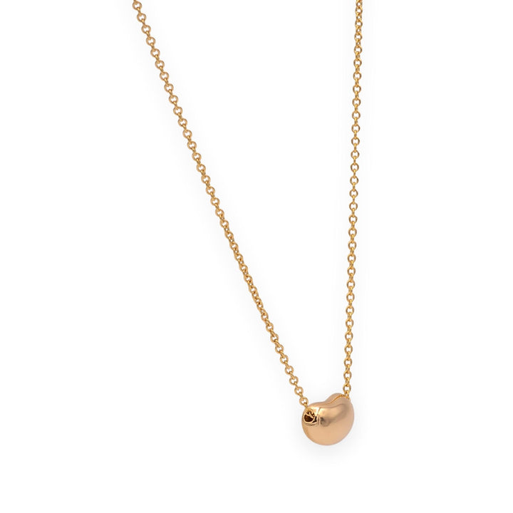 Tiffany and Co. Elsa Peretti Bean Pendant Necklace in 18K Rose Gold 9mm 24"