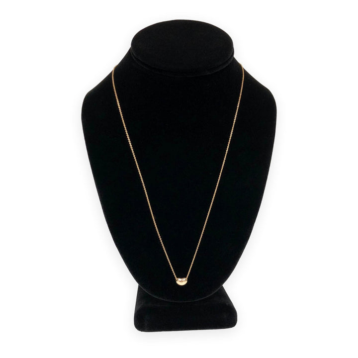 Tiffany and Co. Elsa Peretti Bean Pendant Necklace in 18K Rose Gold 9mm 24"