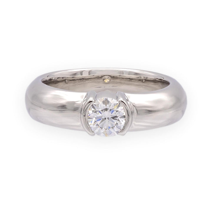 Tiffany & Co. 0.48ct Platinum Etoile Solitaire Diamond Engagement Ring F-G VVS