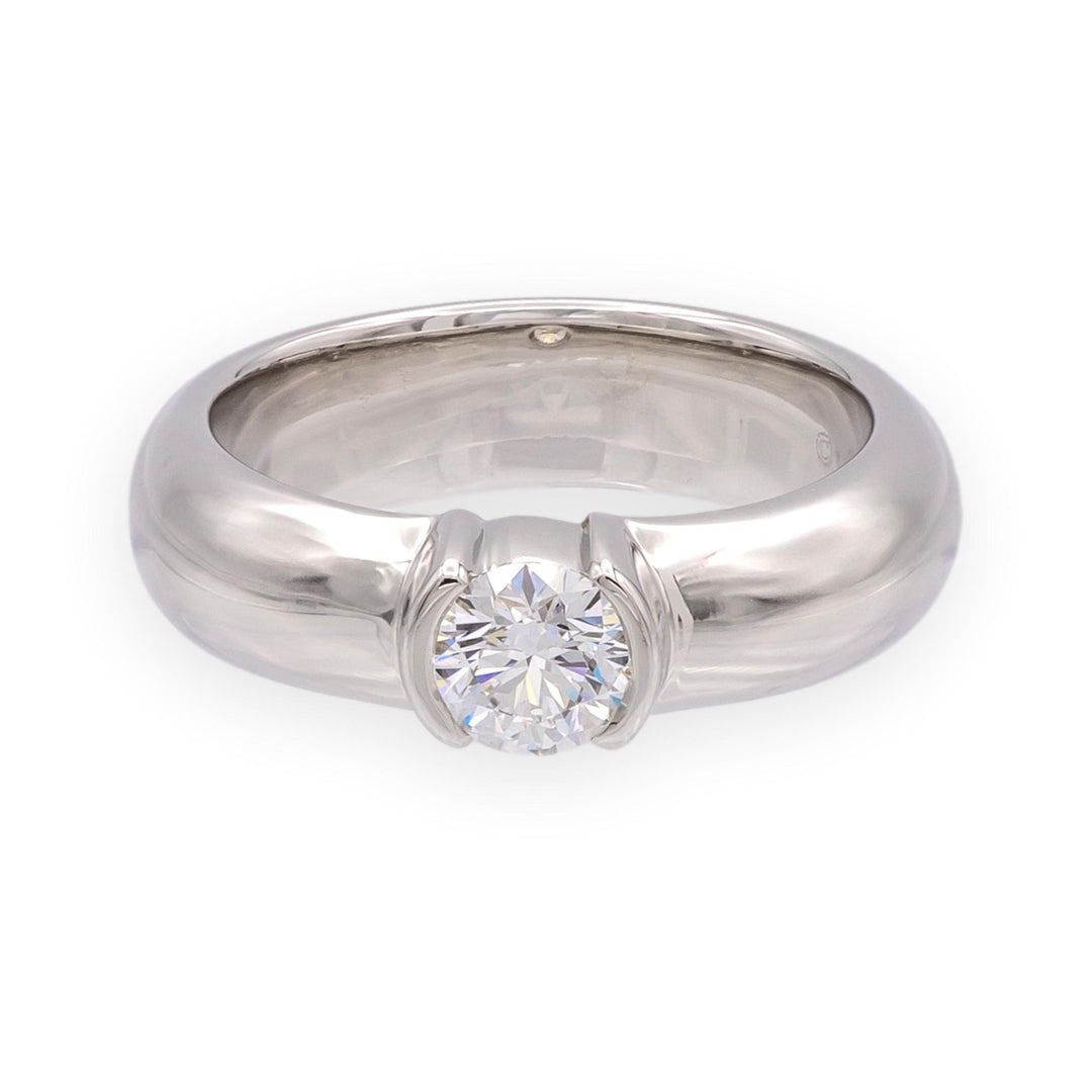 Tiffany & Co. 0.48ct Platinum Etoile Solitaire Diamond Engagement Ring F-G VVS