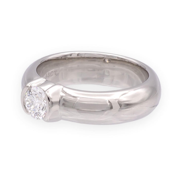 Tiffany & Co. 0.48ct Platinum Etoile Solitaire Diamond Engagement Ring F-G VVS
