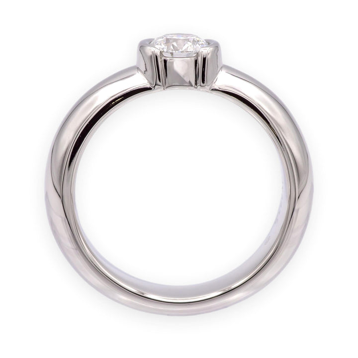 Tiffany & Co. 0.48ct Platinum Etoile Solitaire Diamond Engagement Ring F-G VVS