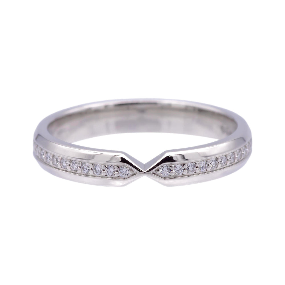 Tiffany & Co. Platinum Nesting Full Circle .14 ct Diamond 3mm Narrow Band Ring