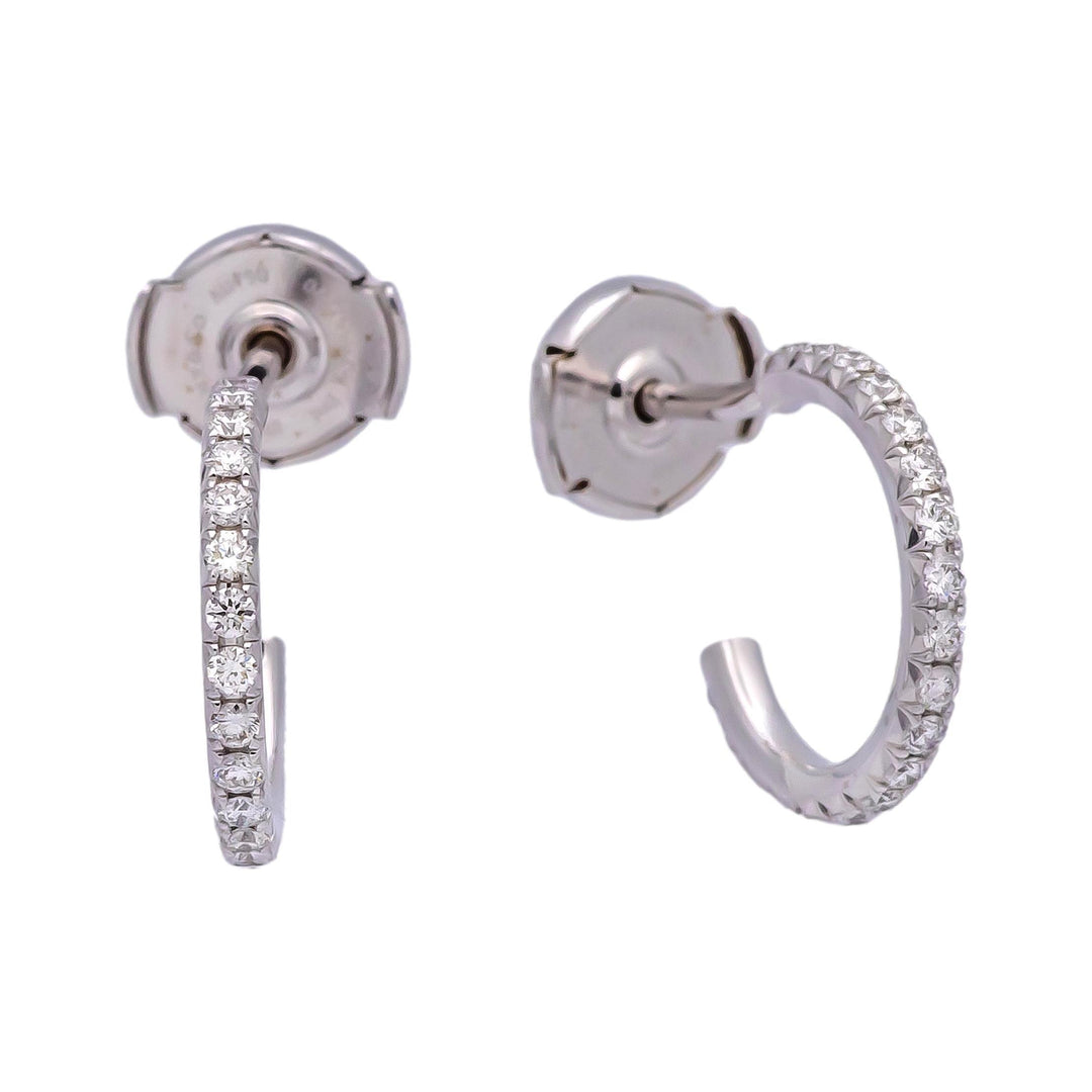 Tiffany & Co. 18K White Gold Metro .30ct Diamond Hoop Earrings, Small