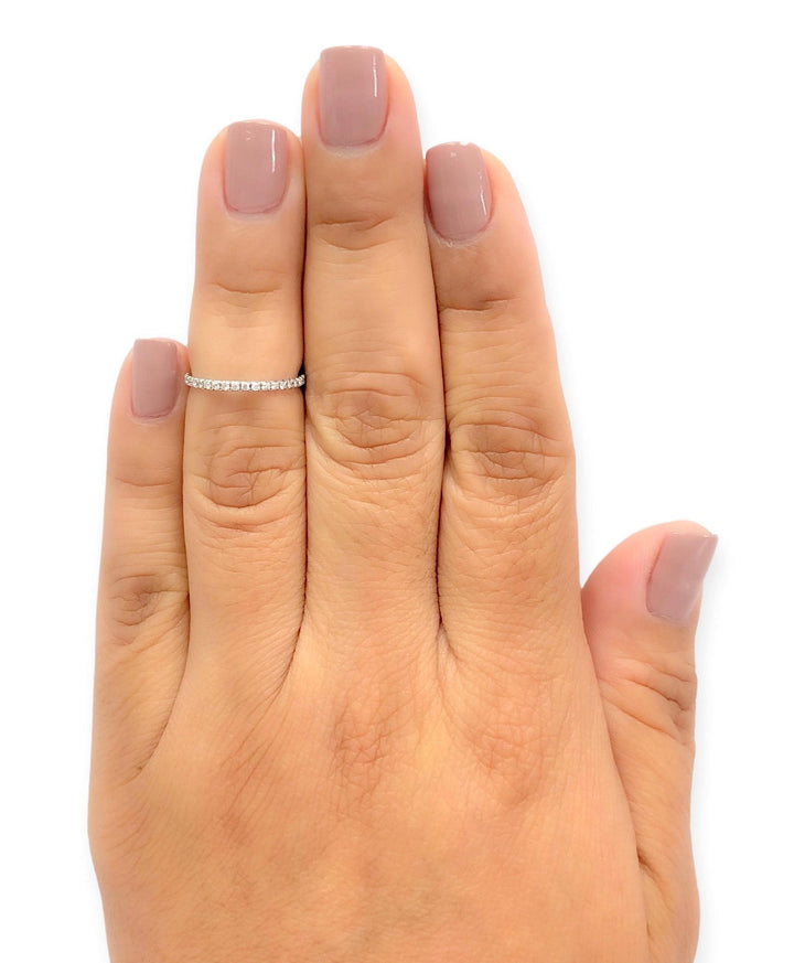 Tiffany & Co. Metro Platinum Full Circle Eternity Diamond Band Ring .20 ct Sz6