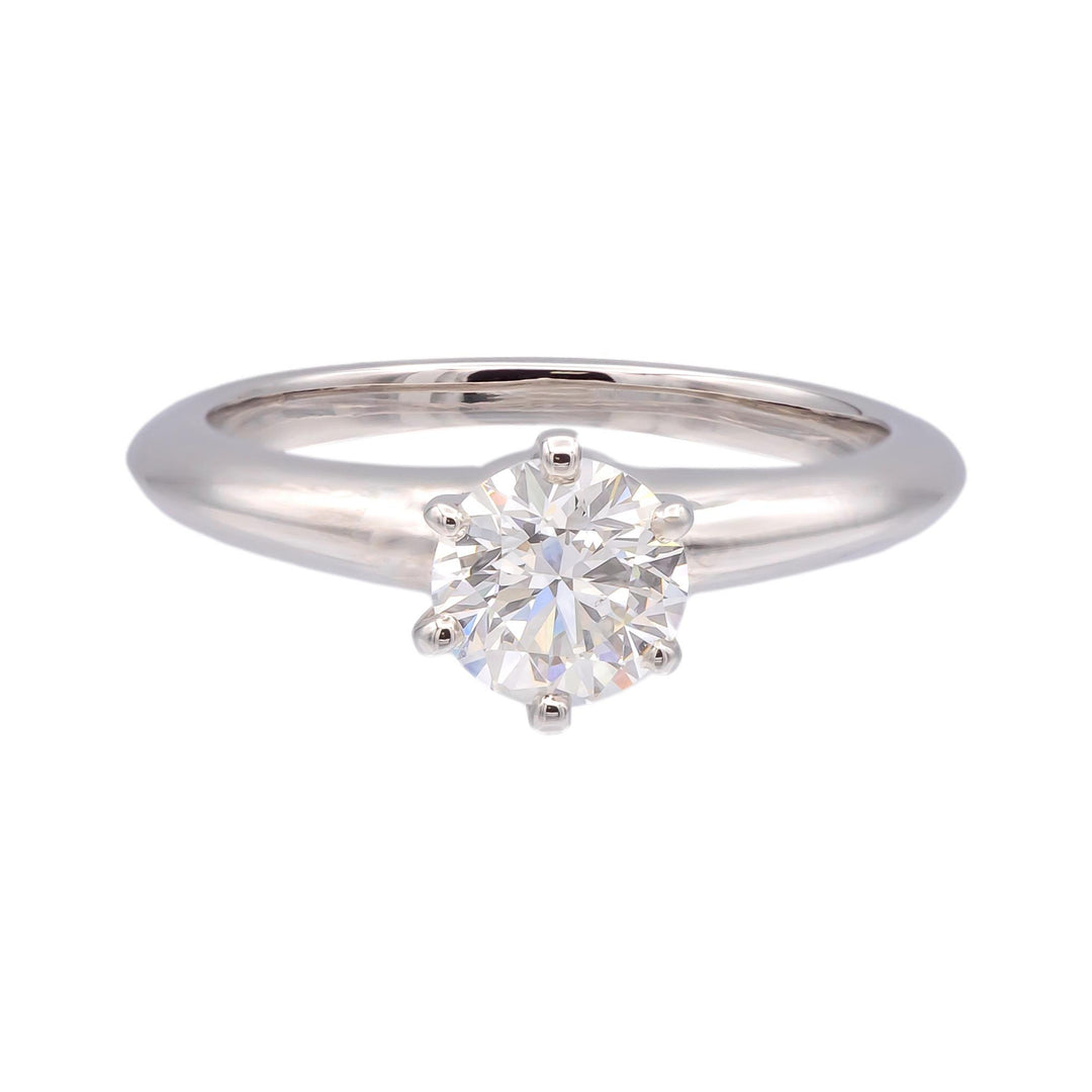 Tiffany & Co Platinum .74ct Diamond Solitaire Engagement Ring H VS2