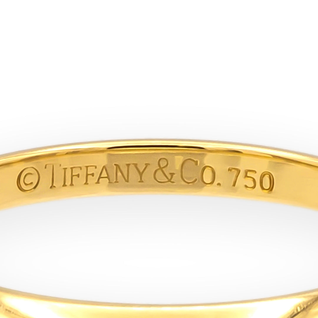 Vintage Tiffany & Co. 18K Yellow Gold Knife-Edge Wedding Band Ring 2mm Size 8