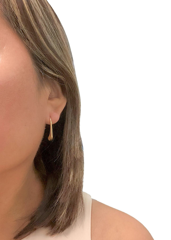 Tiffany & Co. Elsa Peretti 18K Yellow Gold Teardrop Earrings, Spain, Early 2000s