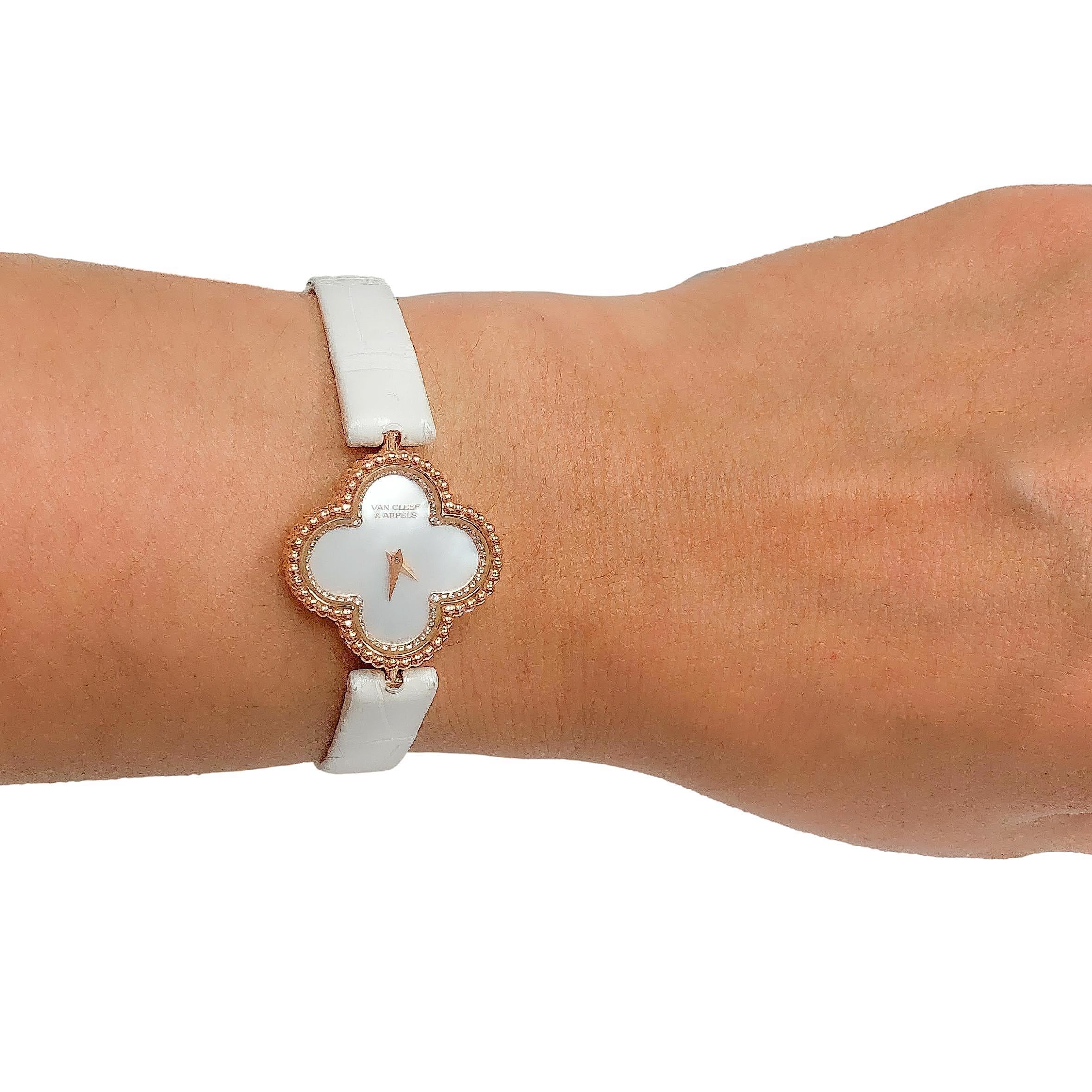 Purchase Ladie's Van Cleef & Arpels 18K Rose Gold Sweet Alhambra