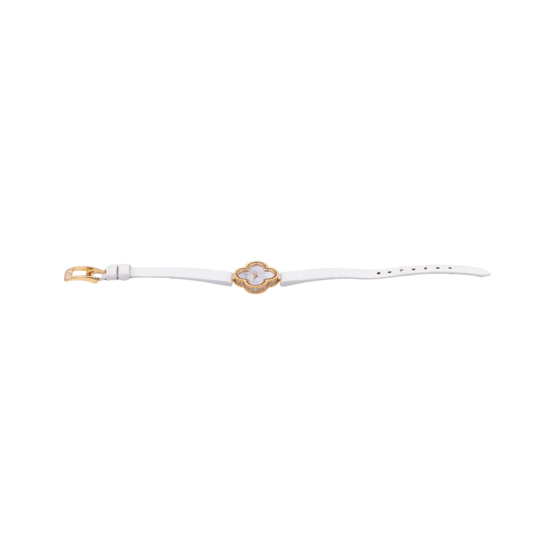 Ladie's Van Cleef & Arpels 18K Rose Gold Sweet Alhambra Diamond Watch 23mm