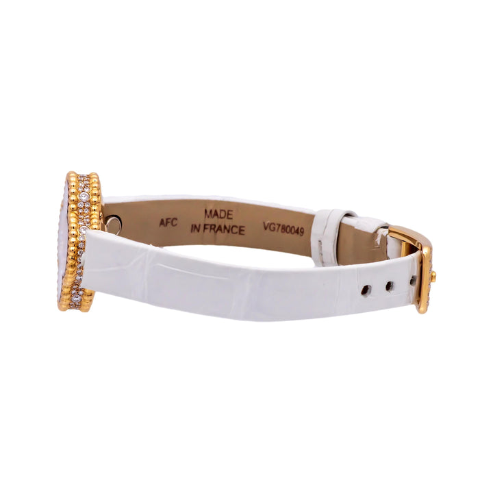 Ladie's Van Cleef & Arpels 18K Rose Gold Sweet Alhambra Diamond Watch 23mm