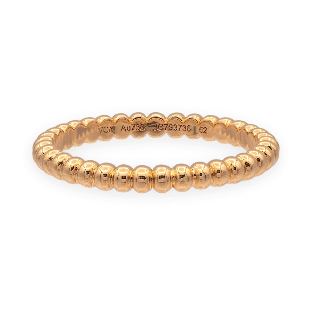 Van Cleef & Arpels Perlée Pearls of Gold 18K Rose Gold Band Ring Small Size 6