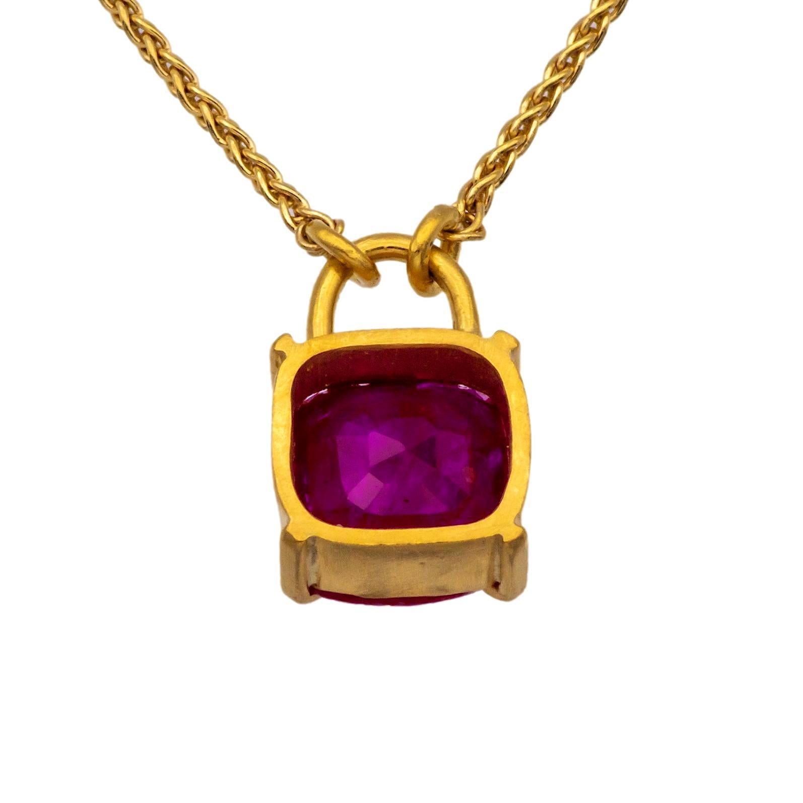 Yellow gold ruby necklace 2025