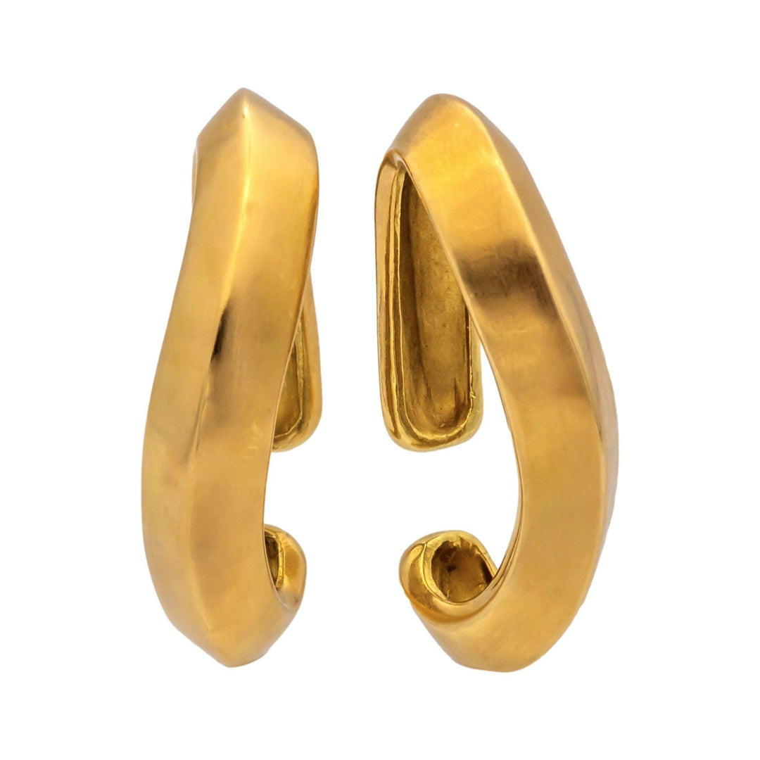 Vintage Angela Cummings 18K Yellow Gold Cuffs Earrings Circa 1984