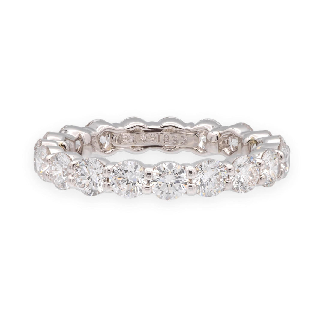 Vintage Harry Winston Platinum Full Eternity Diamond Band 2.98ct 3.5mm Size 8