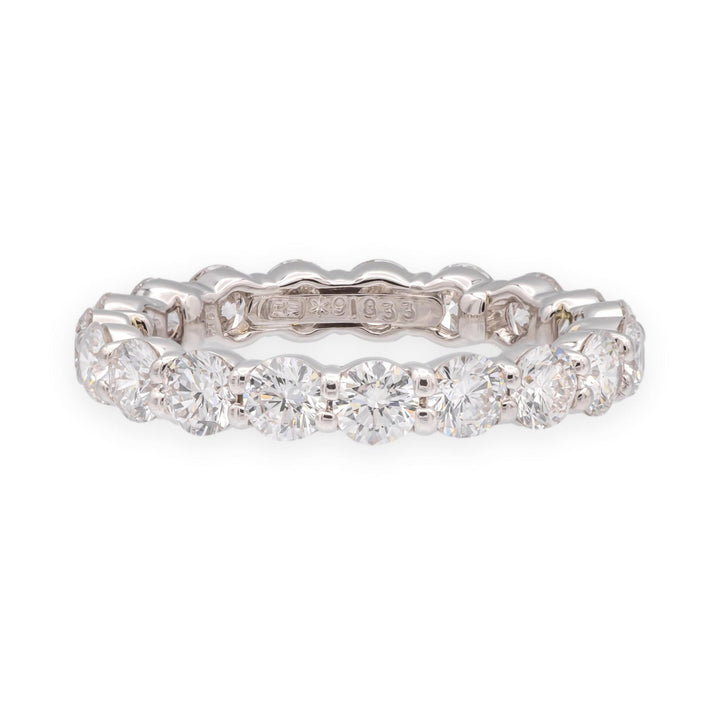 Vintage Harry Winston Platinum Full Eternity Diamond Band 2.98ct 3.5mm Size 8