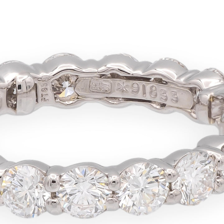 Vintage Harry Winston Platinum Full Eternity Diamond Band 2.98ct 3.5mm Size 8