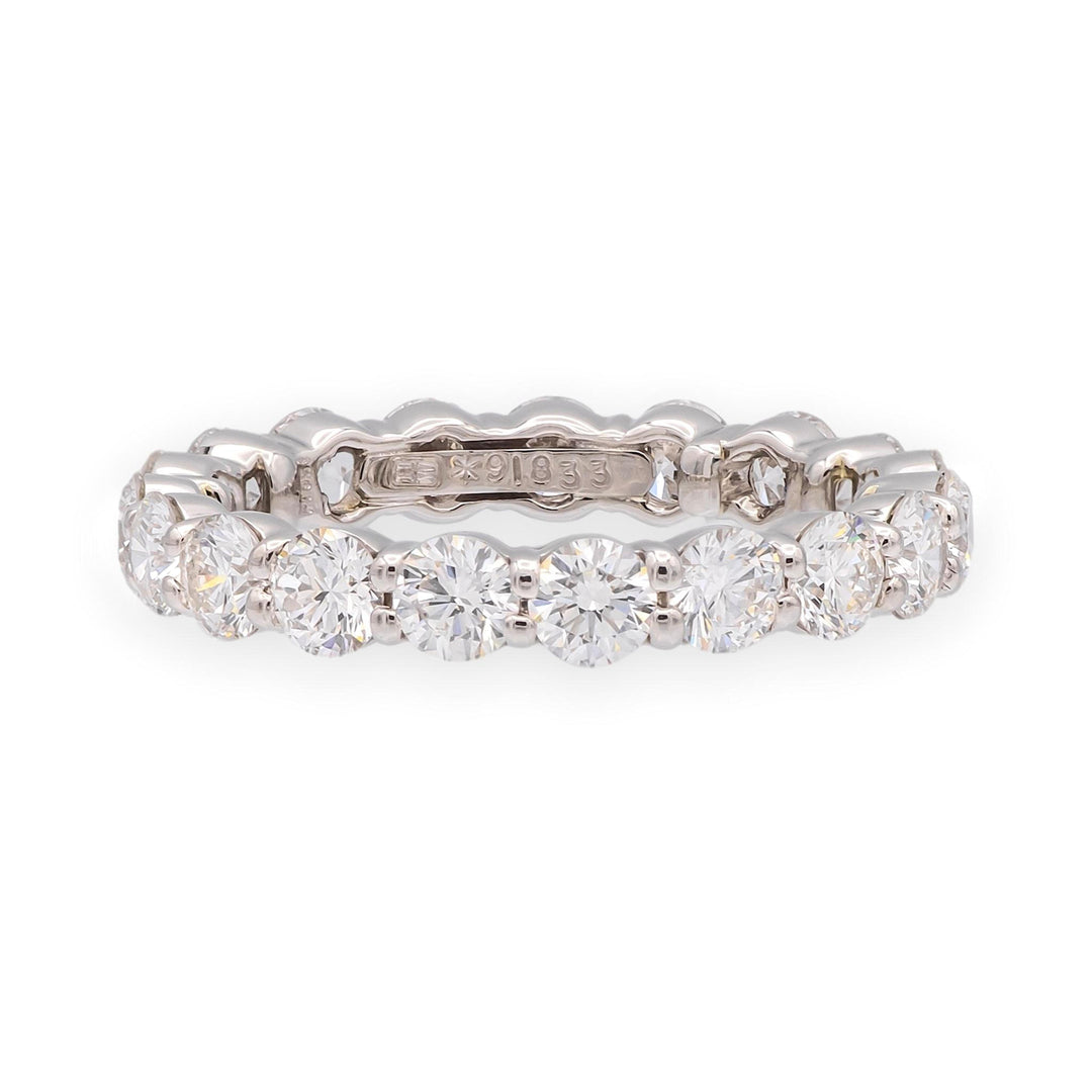 Vintage Harry Winston Platinum Full Eternity Diamond Band 2.98ct 3.5mm Size 8