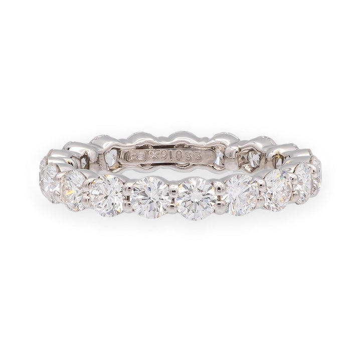 Vintage Harry Winston Platinum Full Eternity Diamond Band 2.98ct 3.5mm Size 8