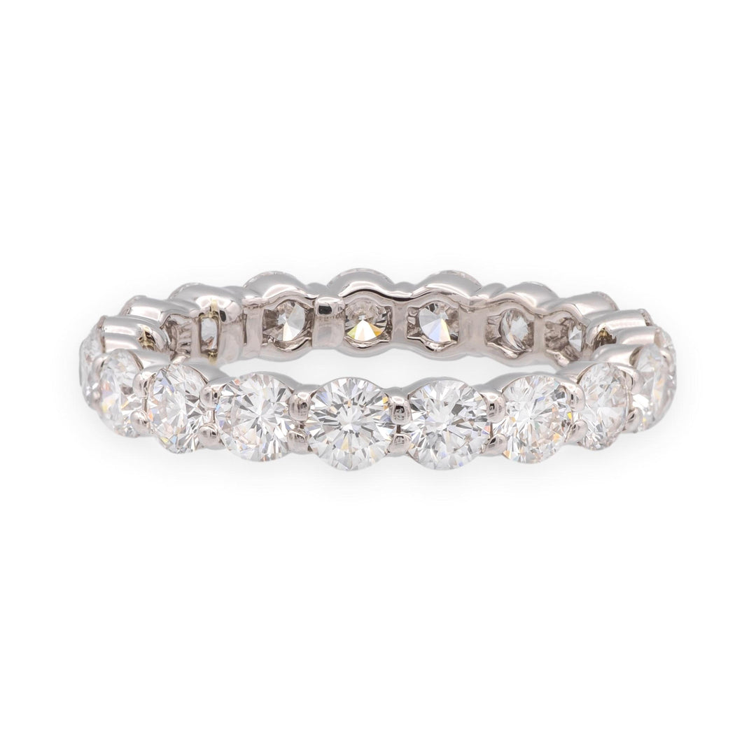 Vintage Harry Winston Platinum Full Eternity Diamond Band 2.98ct 3.5mm Size 8