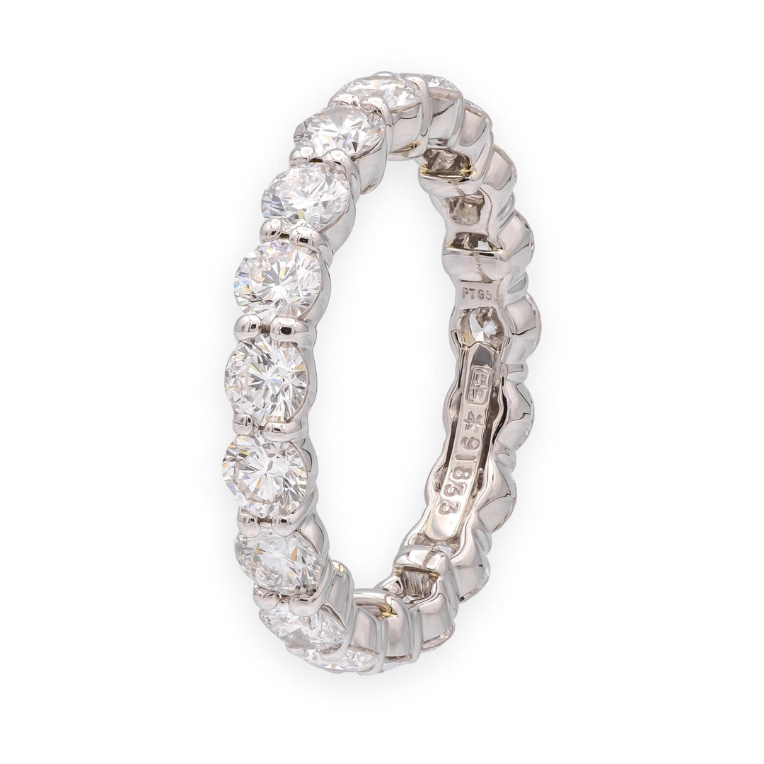 Vintage Harry Winston Platinum Full Eternity Diamond Band 2.98ct 3.5mm Size 8