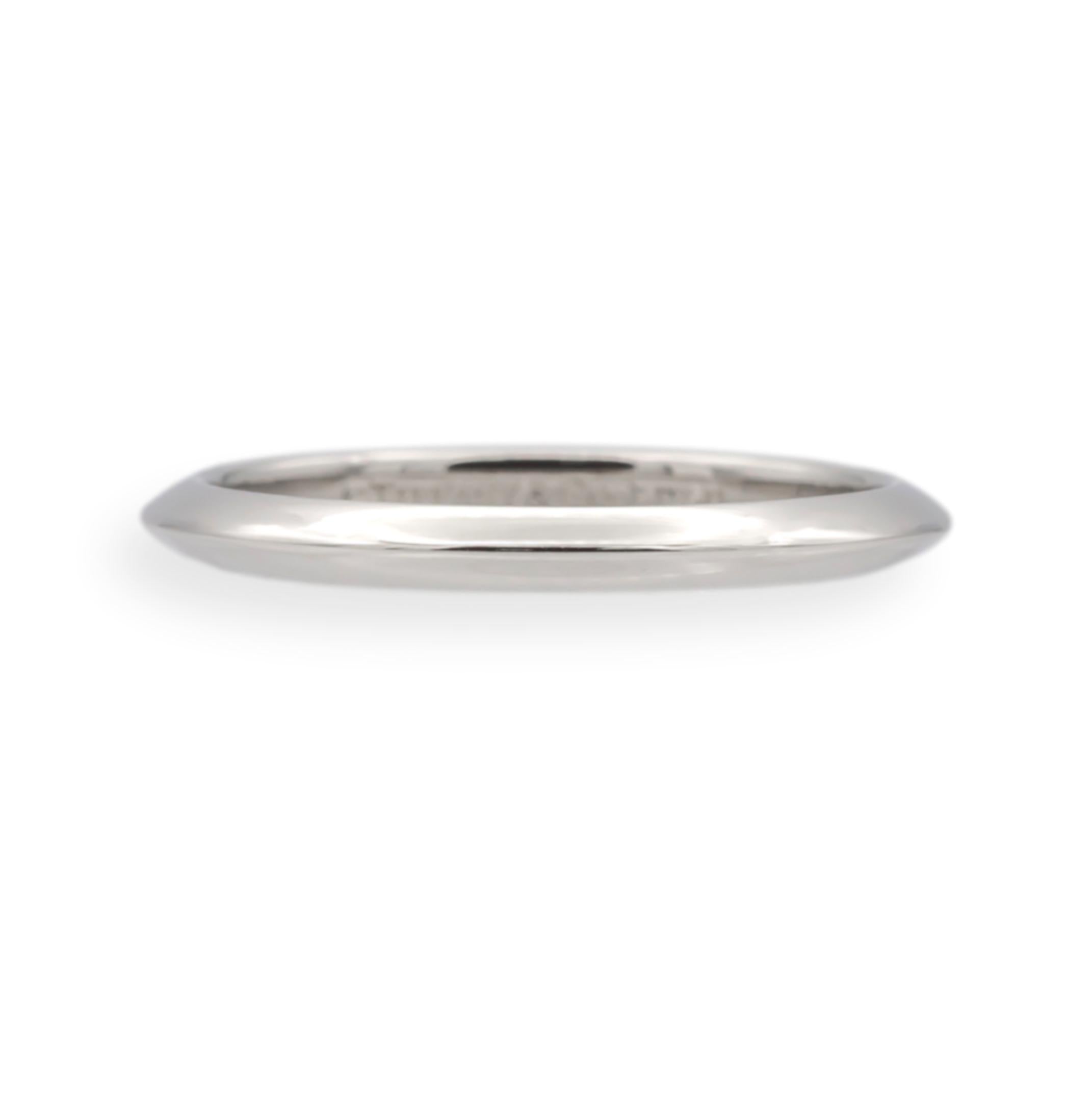 アクセサリー Tiffany & co. Vintage Knife Edge Ring Tiffany & Co. Platinum Knife Edge Wedding Band Ring Size 8