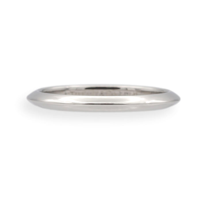 Vintage Tiffany & Co. Platinum Knife-Edge Wedding Band Ring 2 mm Sz 5.5