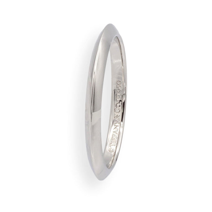 Vintage Tiffany & Co. Platinum Knife-Edge Wedding Band Ring 2 mm Sz 5.5