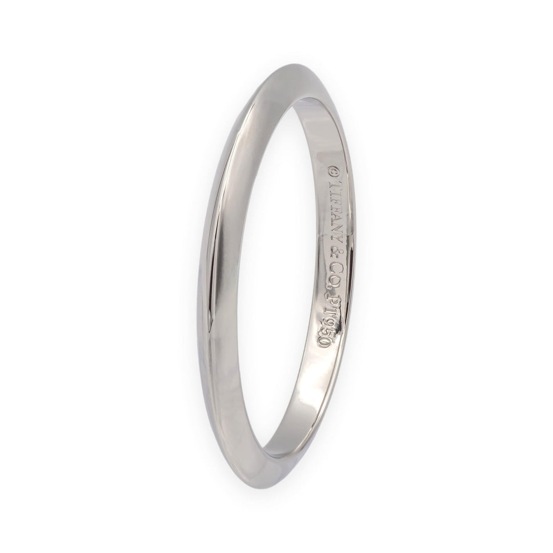Vintage Tiffany & Co. Platinum Knife-Edge Wedding Band Ring 2 mm Size 6