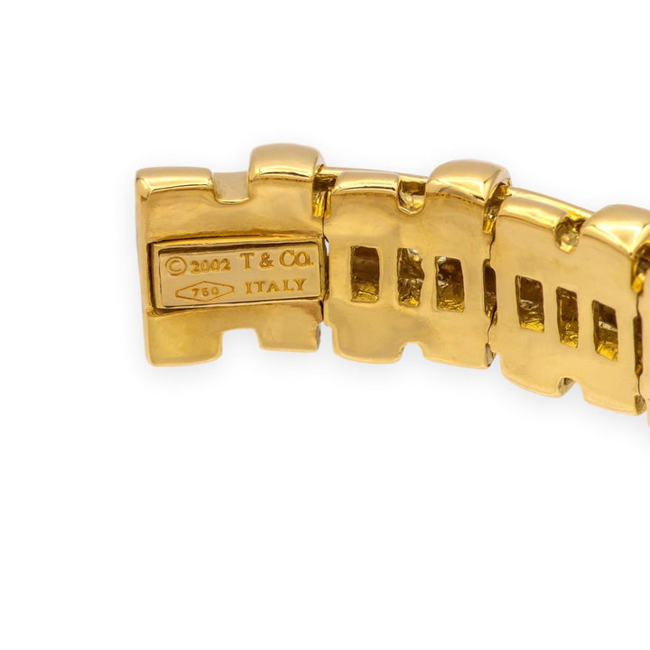 Vintage Tiffany & Co. 18K Yellow Gold Vannerie Basket Weave Cuff Bracelet