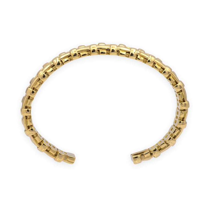 Vintage Tiffany & Co. 18K Yellow Gold Vannerie Basket Weave Cuff Bracelet
