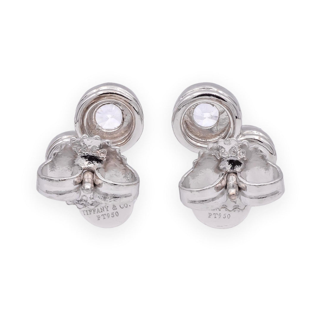 Vintage Tiffany & Co. Platinum Bubble Diamond Studs Earrings