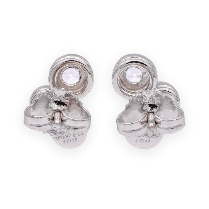 Vintage Tiffany & Co. Platinum Bubble Diamond Studs Earrings