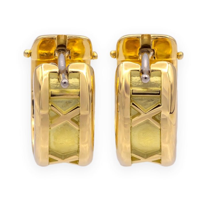 Vintage Tiffany & Co. 18K Yellow Gold Atlas Small Hoop Earrings ½ Inch (1995)