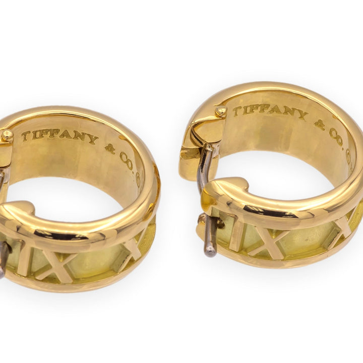 Vintage Tiffany & Co. 18K Yellow Gold Atlas Small Hoop Earrings ½ Inch (1995)
