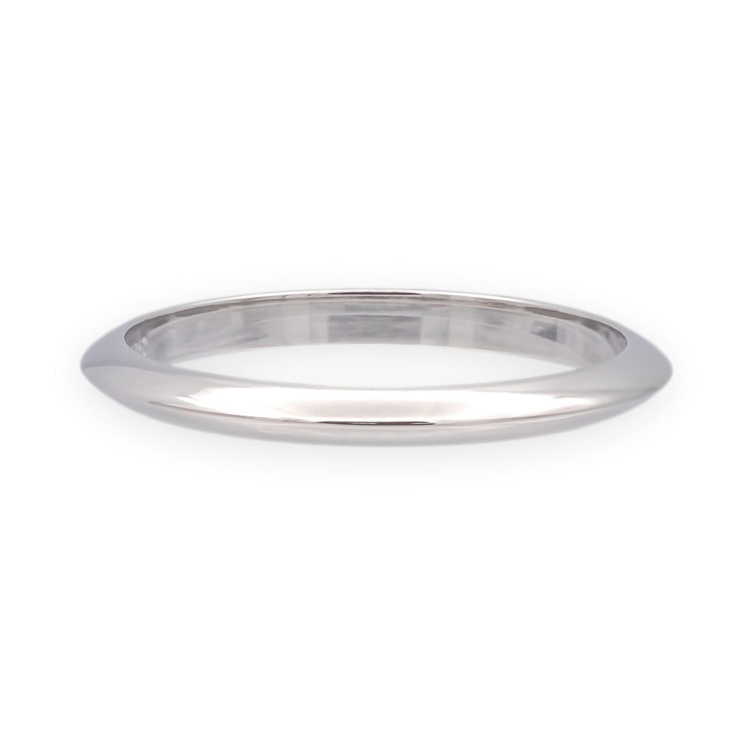 Vintage Tiffany & Co. Platinum Knife-Edge Wedding Band Ring 2 mm Size 7