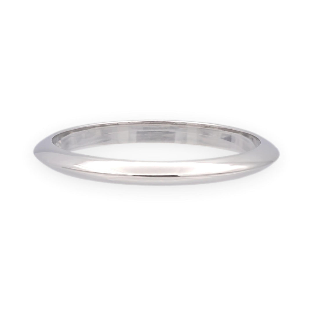 Vintage Tiffany & Co. Platinum Knife-Edge 2mm Wedding Band Ring Size 6.25