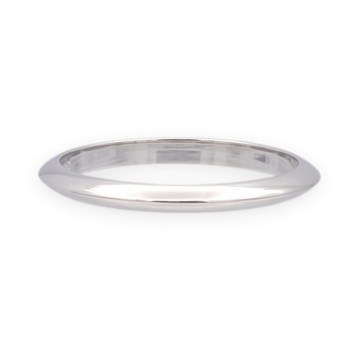 Vintage Tiffany & Co. Platinum Knife-Edge 2mm Wedding Band Ring Size 6.25