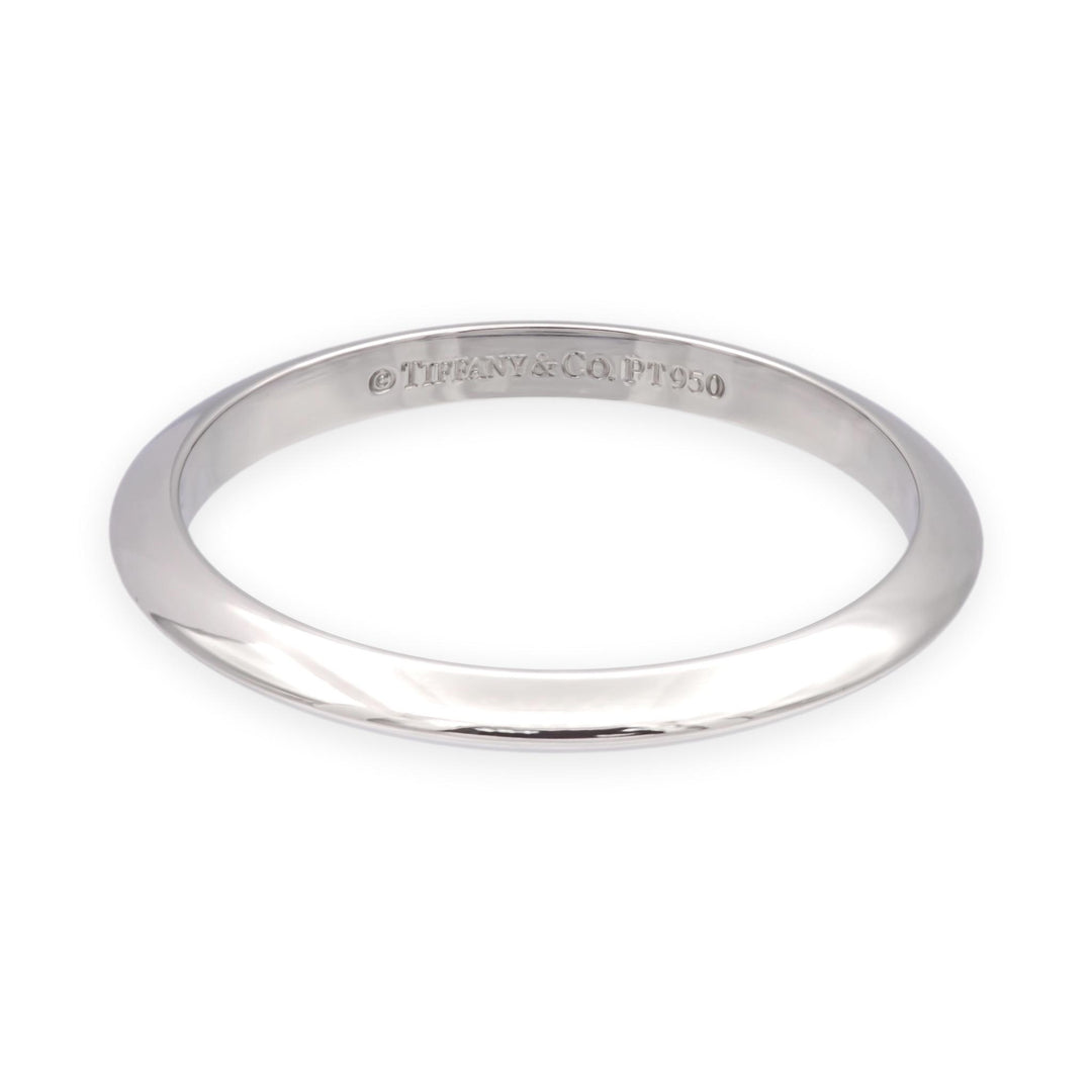Vintage Tiffany & Co. Platinum Knife-Edge Wedding Band Ring 2 mm Size 7