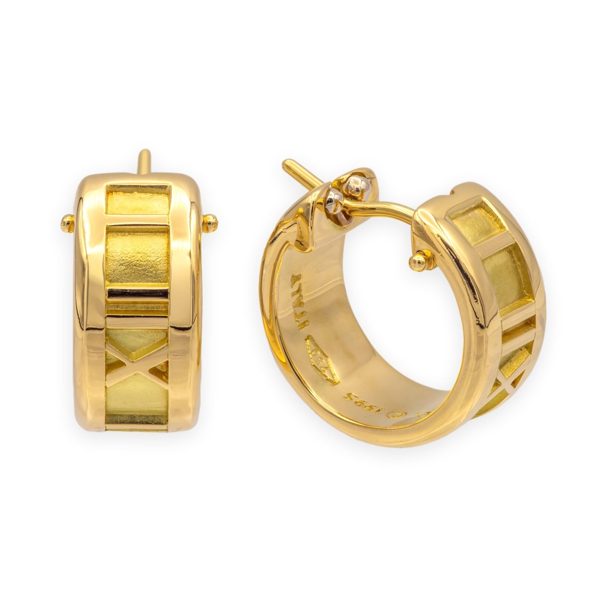 アクセサリー old Tiffany Atlas hoop earrings sv925 Vintage Tiffany & Co. 18K Yellow Gold Atlas Small Hoop Earrings ½