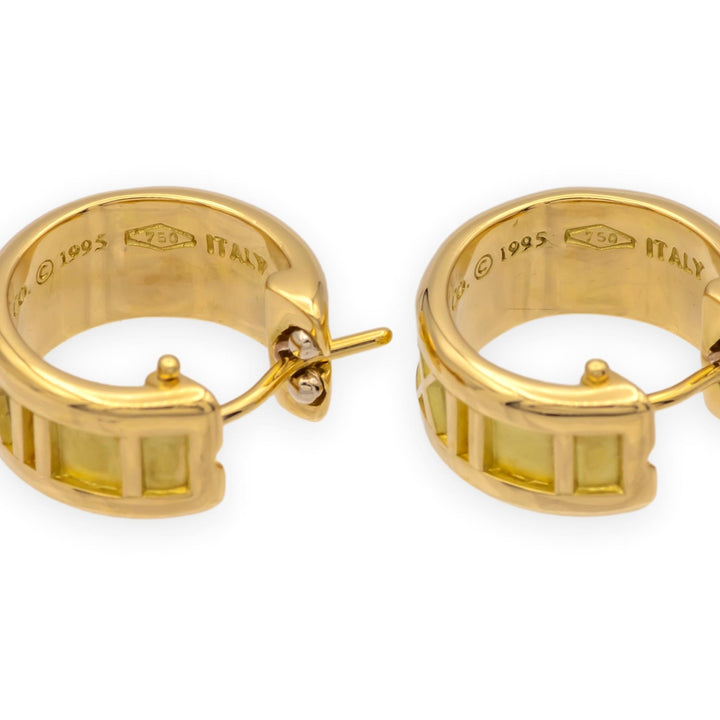 Vintage Tiffany & Co. 18K Yellow Gold Atlas Small Hoop Earrings ½ Inch (1995)