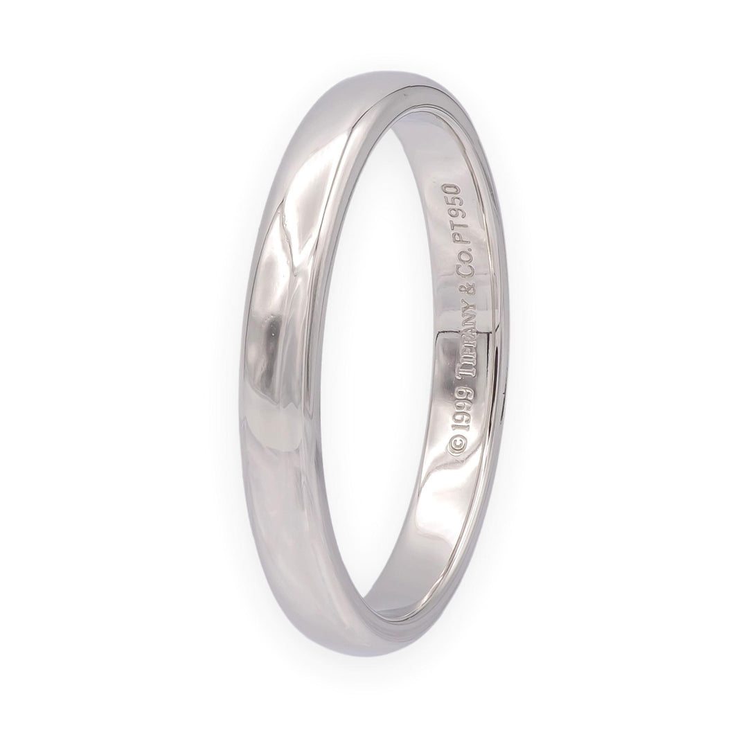 Vintage Tiffany & Co. Platinum Classic 3 mm Men's Wedding Band Ring Size 9