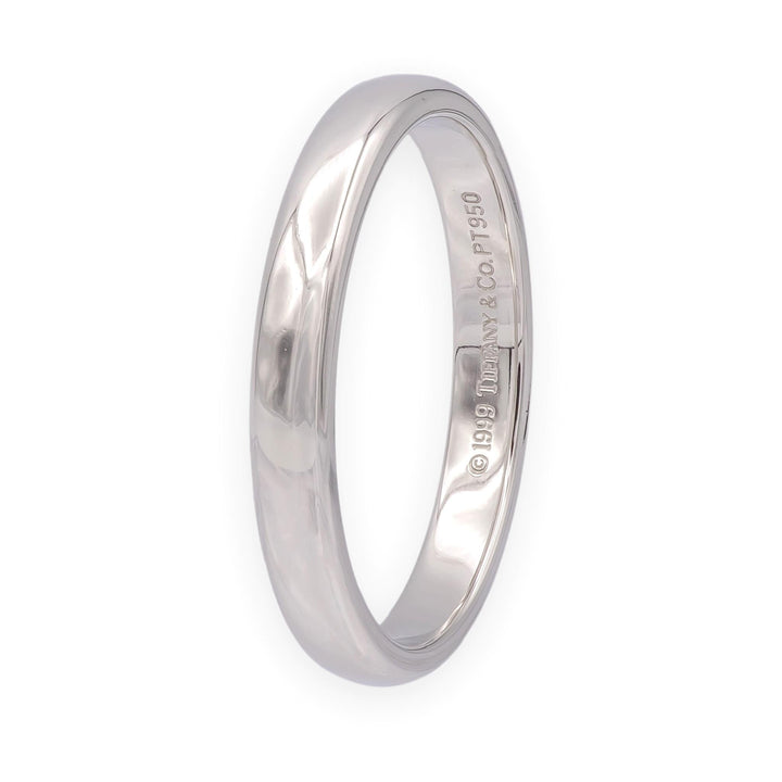 Vintage Tiffany & Co. Platinum Classic 3 mm Men's Wedding Band Ring Size 9