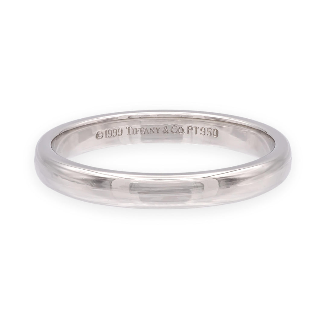 Vintage Tiffany & Co. Platinum Classic 3 mm Men's Wedding Band Ring Size 9