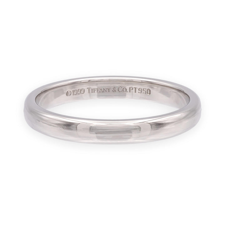 Vintage Tiffany & Co. Platinum Classic 3 mm Men's Wedding Band Ring Size 9