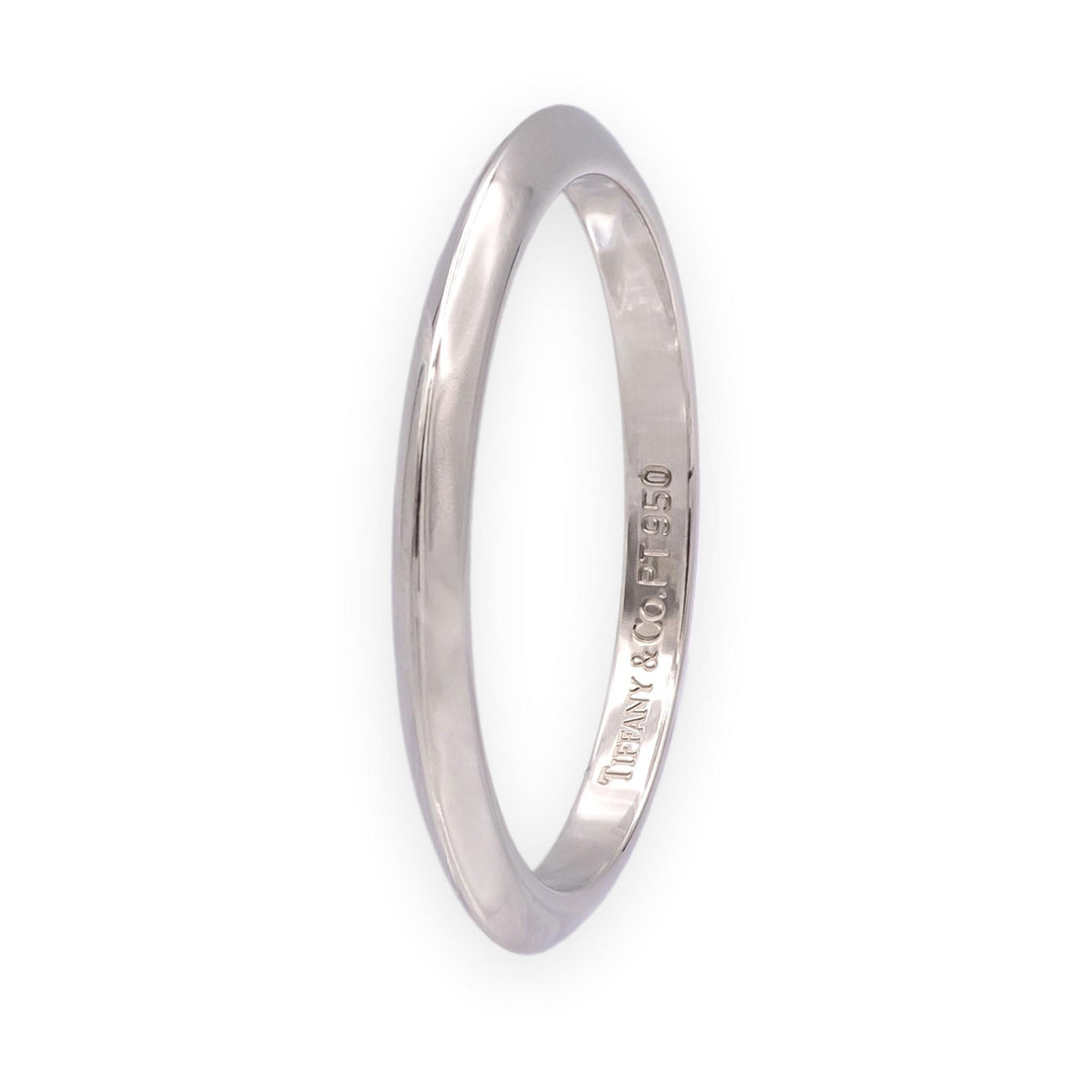 Vintage Tiffany & Co. Platinum Knife-Edge Wedding Band Ring Size 5.75