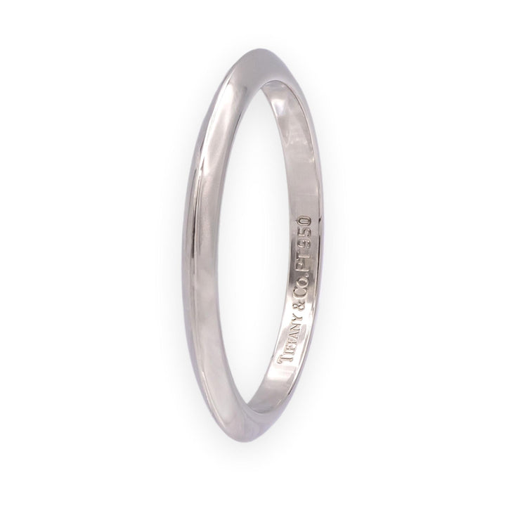 Vintage Tiffany & Co. Platinum Knife-Edge Wedding Band Ring Size 5.75
